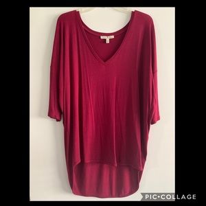 Express Dolman Sleeve Top-Burgundy